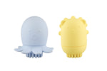 Silicone animal bath shower brush 2pcs set