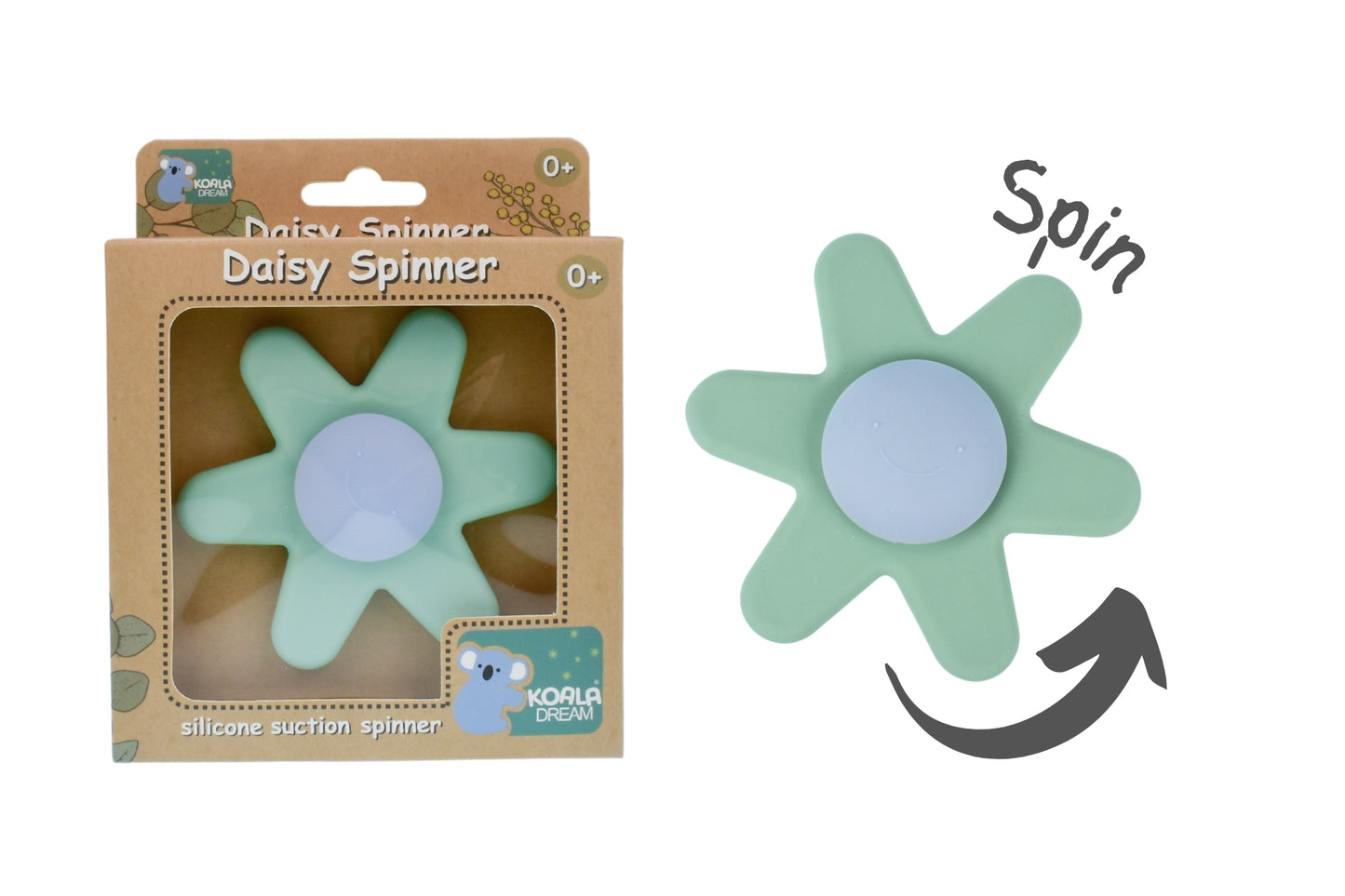 Silicone daisy spinner green