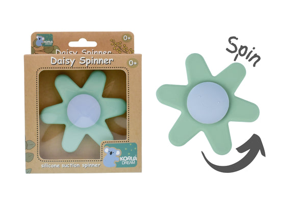  Silicone daisy spinner green