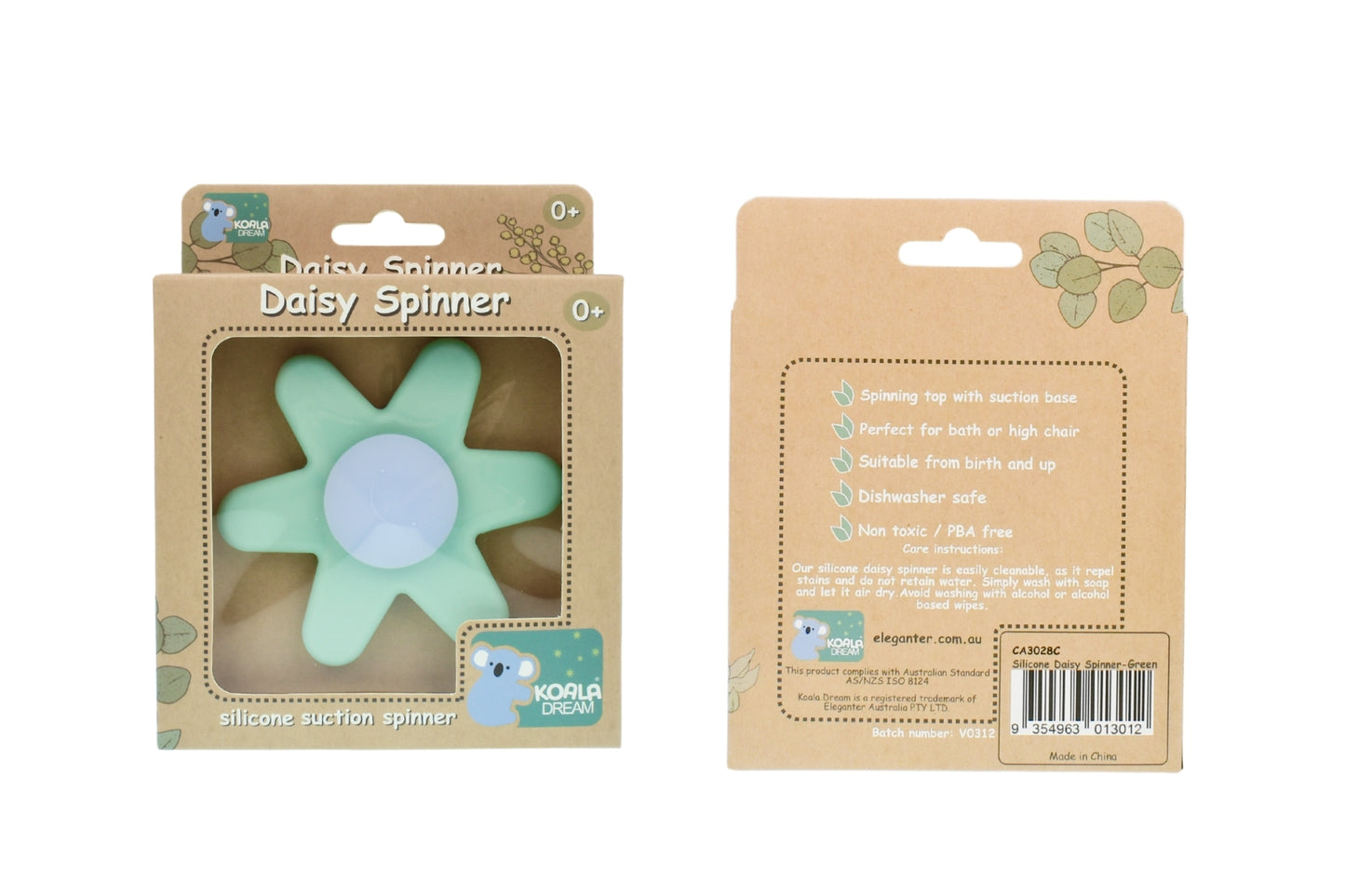 Silicone daisy spinner green