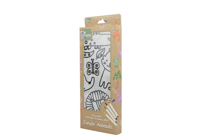 Reusable silicone drawing mat-jungle animals