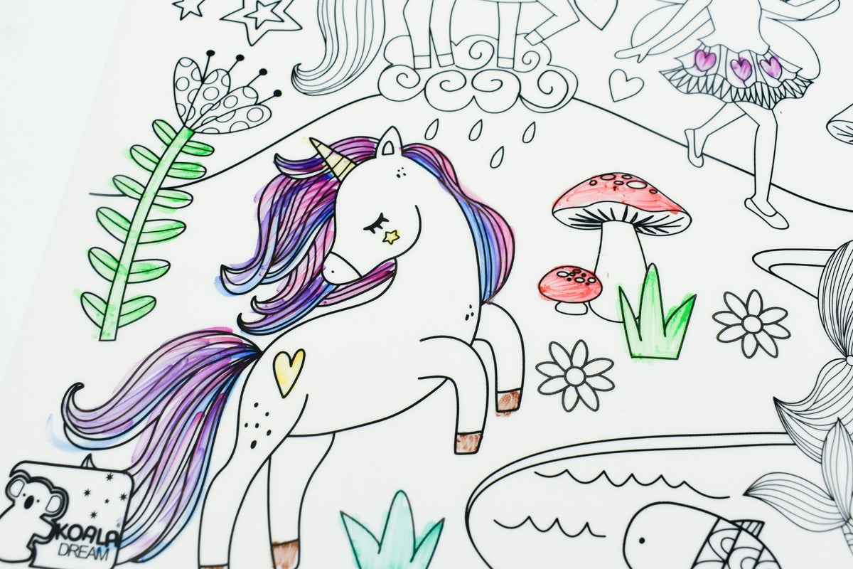 Reusable silicone drawing mat- enchanted kingdom