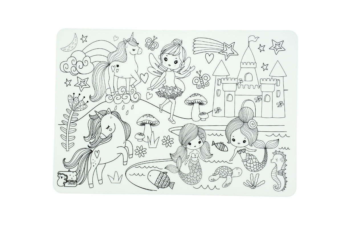 Reusable silicone drawing mat- enchanted kingdom