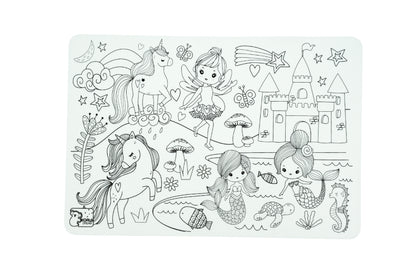 Reusable silicone drawing mat- enchanted kingdom