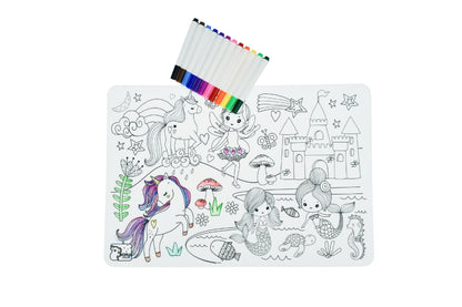 Reusable silicone drawing mat- enchanted kingdom