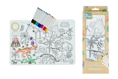 Reusable silicone drawing mat- dinosaurs