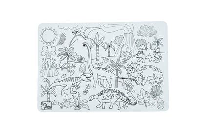 Reusable silicone drawing mat- dinosaurs