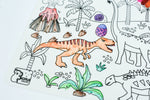 Reusable silicone drawing mat- dinosaurs