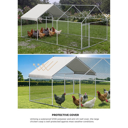 Chicken Coop Large Galvanised 3x2x1.5cm