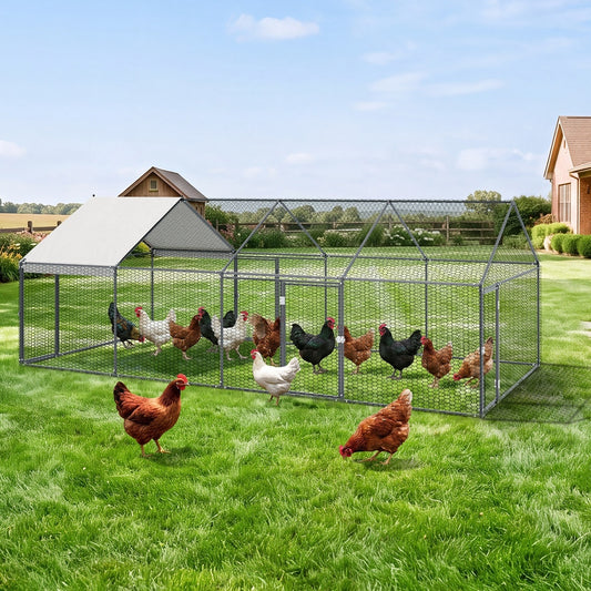 Chicken Coop Large Galvanised Steel 4x2x1.5cm