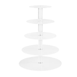 Cake Stand 5 Tiers Acrylic Holder Display Round Clear Wedding Party