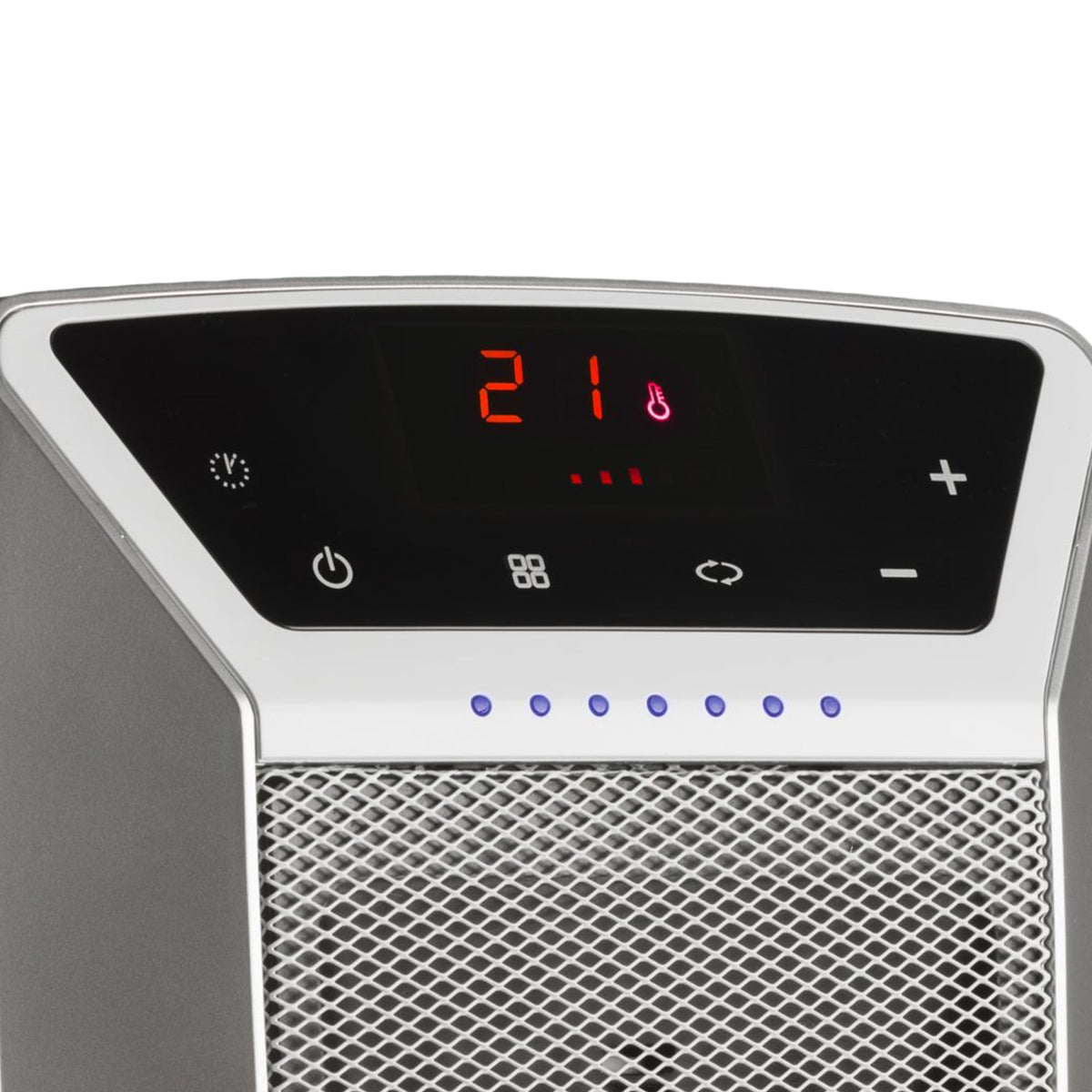 Silver heater 238x337x173cm, in room setting
