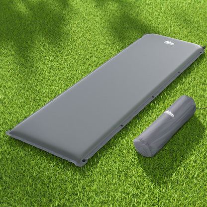 Self Inflating Mattress Camping Sleeping Mat Air Bed Pad Single Grey