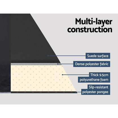 Self Inflating Camping Mattress, Single, Black