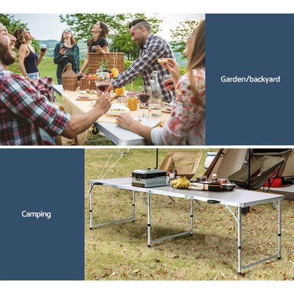 240Cm Folding Camping Table Aluminium Desk