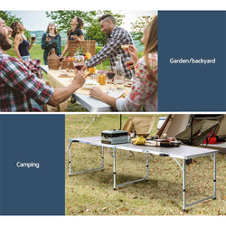 240Cm Folding Camping Table Aluminium Desk