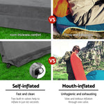 Self Inflating Mattress 10Cm Camping Sleeping Mat Air Double Grey