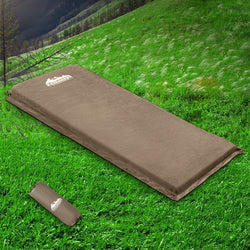 Self Inflating Mattress Camping Mat Air Bed Single Coffee
