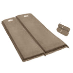 Self Inflating Mattress Camping Mat Air Bed Double Set Coffee