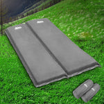 Self Inflating Mattress Camping Mat Air Bed Double Set Grey