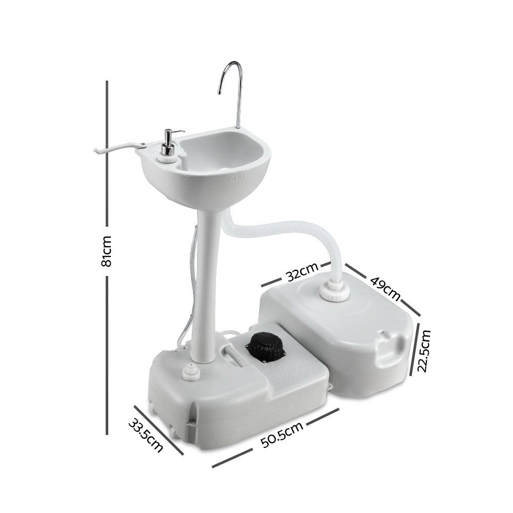 Camping Basin Portable Hand Wash Sink 43L