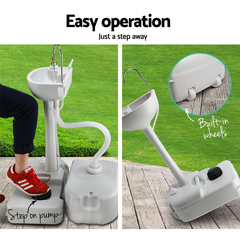Camping Basin Portable Hand Wash Sink 43L