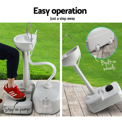 Camping Basin Portable Hand Wash Sink 43L