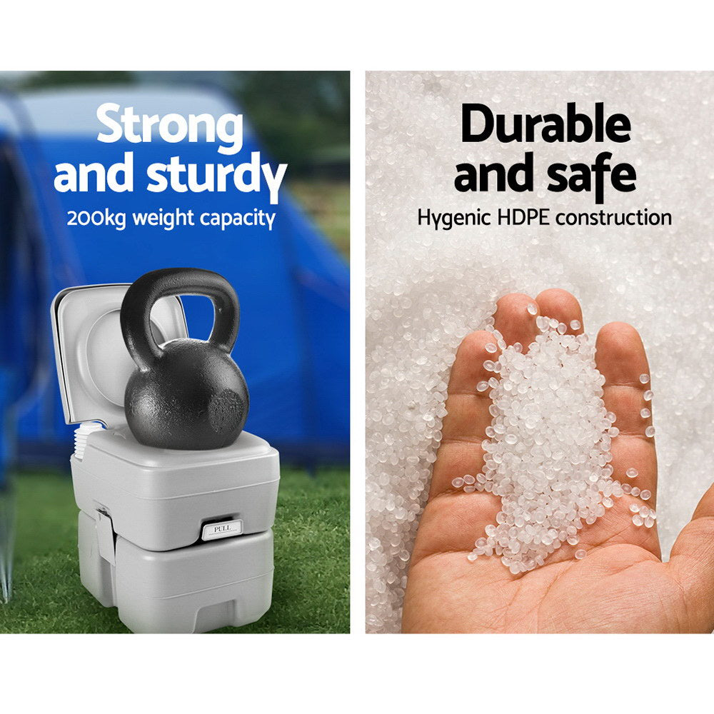 20L Portable Camping Toilet Flush Potty Boating