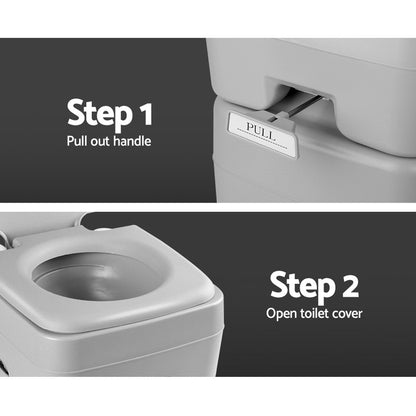 20L Portable Camping Toilet Flush Potty Boating