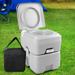 20L Portable Camping Toilet Flush Potty Boating With Bag