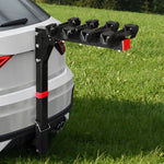 4-Bike Carrier Rack For 2 Hitch Mount - Foldable Black