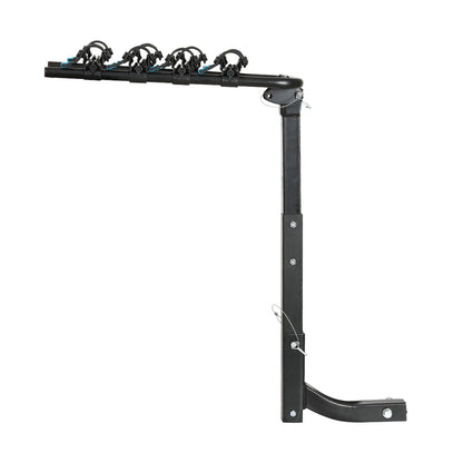 Foldable 4-Bike Rack For Car Rear Hitch Mount (2" Towbar)