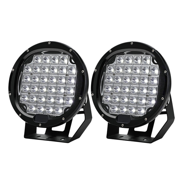  Pair LED Driving Lights 9 Inch Flood Spot Lights Car Truck SUV 12V 24V