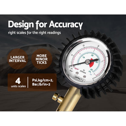 Tyre Deflater with Pressure Gauge Valve