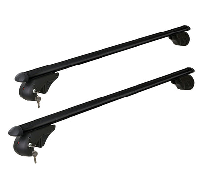 Car Roof Racks Pod Aluminium Cross Bars Adjustable 108Cm Black