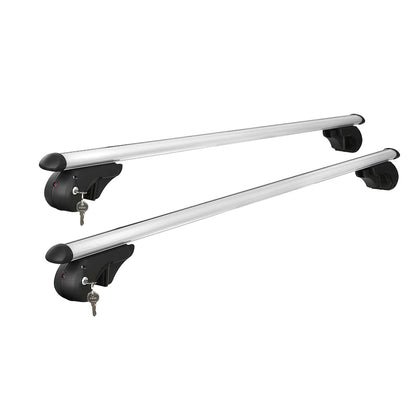 Car Roof Racks Pod Aluminium Cross Bars Adjustable 108Cm Silver