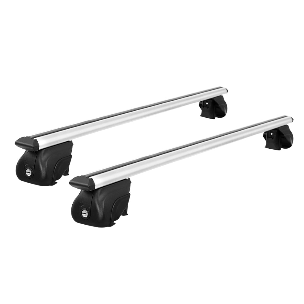 Car Roof Racks Pod Aluminium Cross Bars Upgraded Holder 126Cm Silver