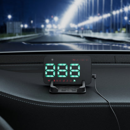 Car Digital Gps Speedometer Heads Up Display Overspeed Warning Alarm