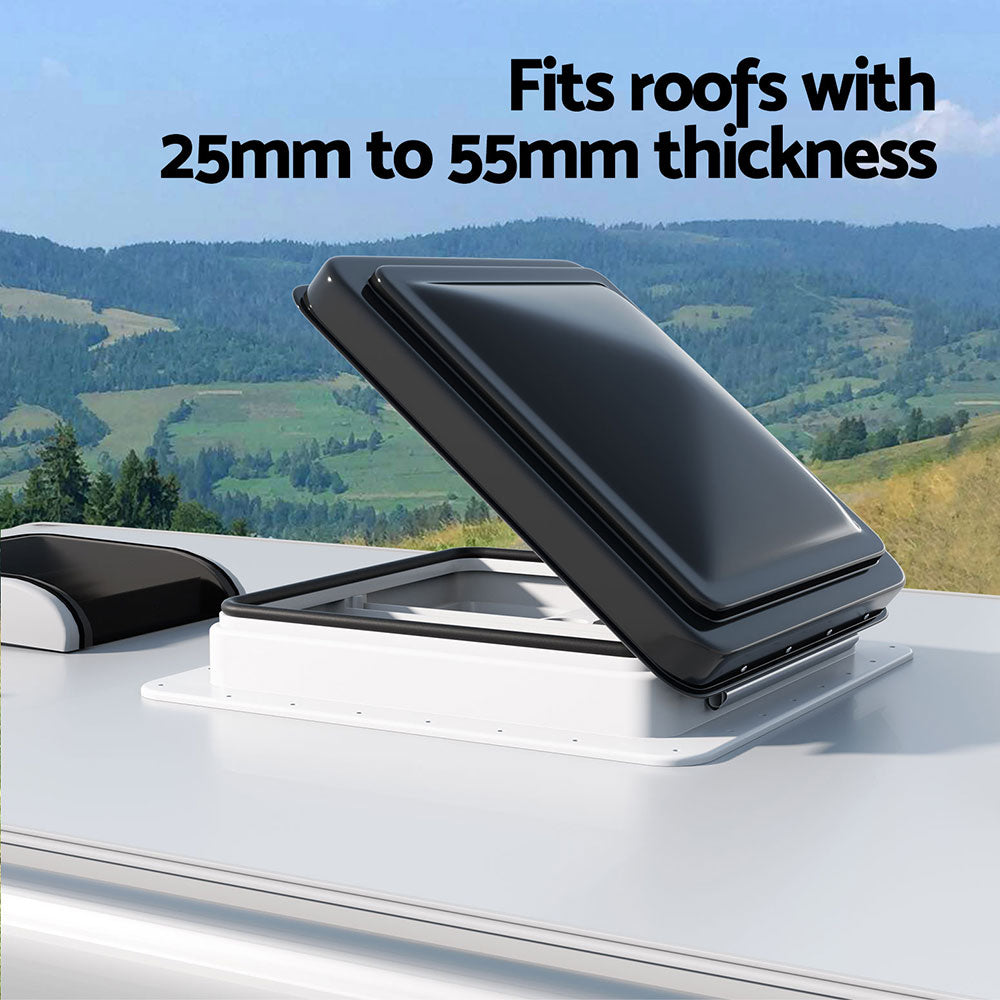 Caravan Roof Vent Hatch Black/White