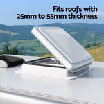 Caravan Roof Vent Hatch Black/White
