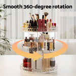 Makeup Case Acrylic Rotating Cosmetic Organizer Storage Display Holder