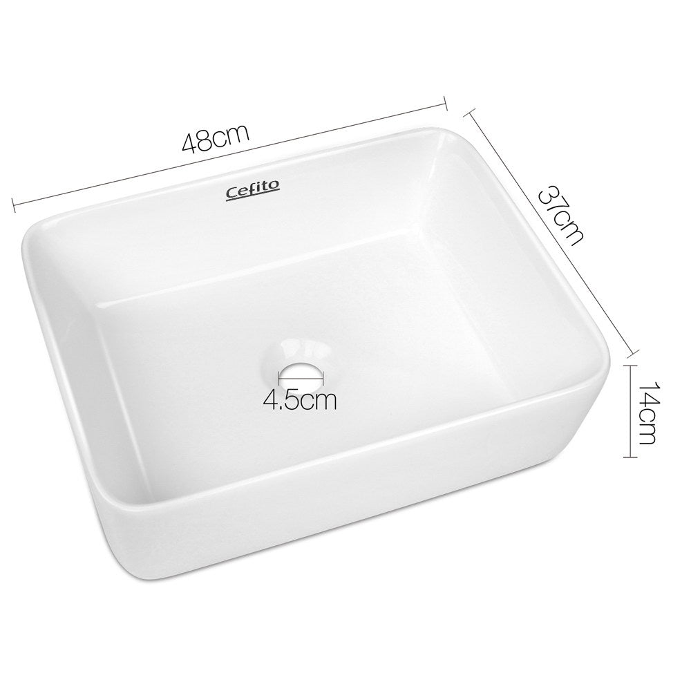 Bathroom Basin Ceramic Vanity Sink Hand Wash Bowl White