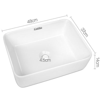Bathroom Basin Ceramic Vanity Sink Hand Wash Bowl White
