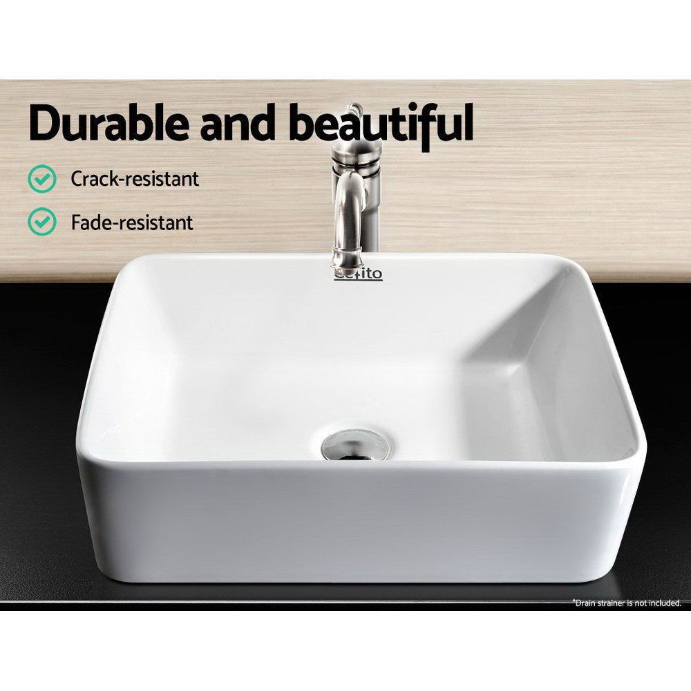 Bathroom Basin Ceramic Vanity Sink Hand Wash Bowl White