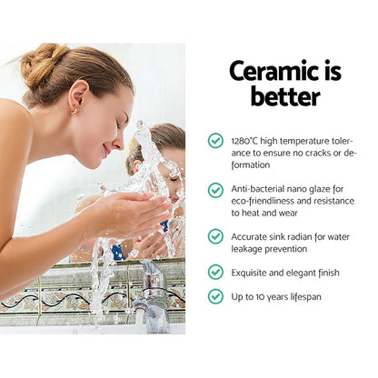 Bathroom Basin Ceramic Vanity Sink Hand Wash Bowl Square