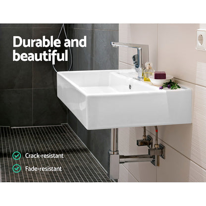 Bathroom Basin Ceramic Vanity Sink Hand Wash Bowl Square