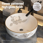 Bathroom Basin Ceramic Vanity Sink Hand Wash Bowl With Pattern