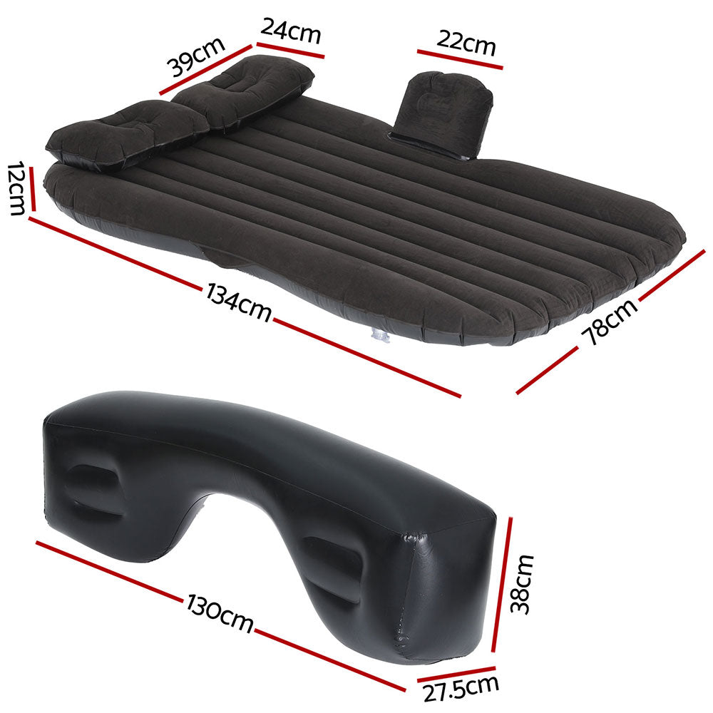 Car Mattress Inflatable Back Seat Camping Bed Black/Grey/Beige