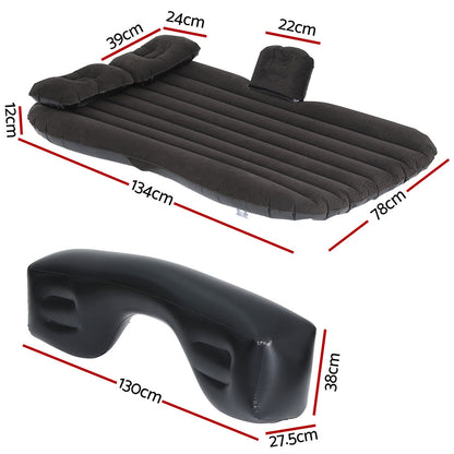 Car Mattress Inflatable Back Seat Camping Bed Black/Grey/Beige