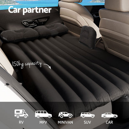 Car Mattress Inflatable Back Seat Camping Bed Black/Grey/Beige